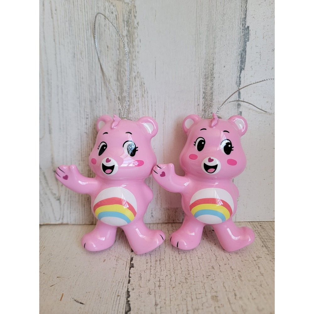 TCFC Care bears share bear rainbow ornament Xmas set cartoon figure pink
